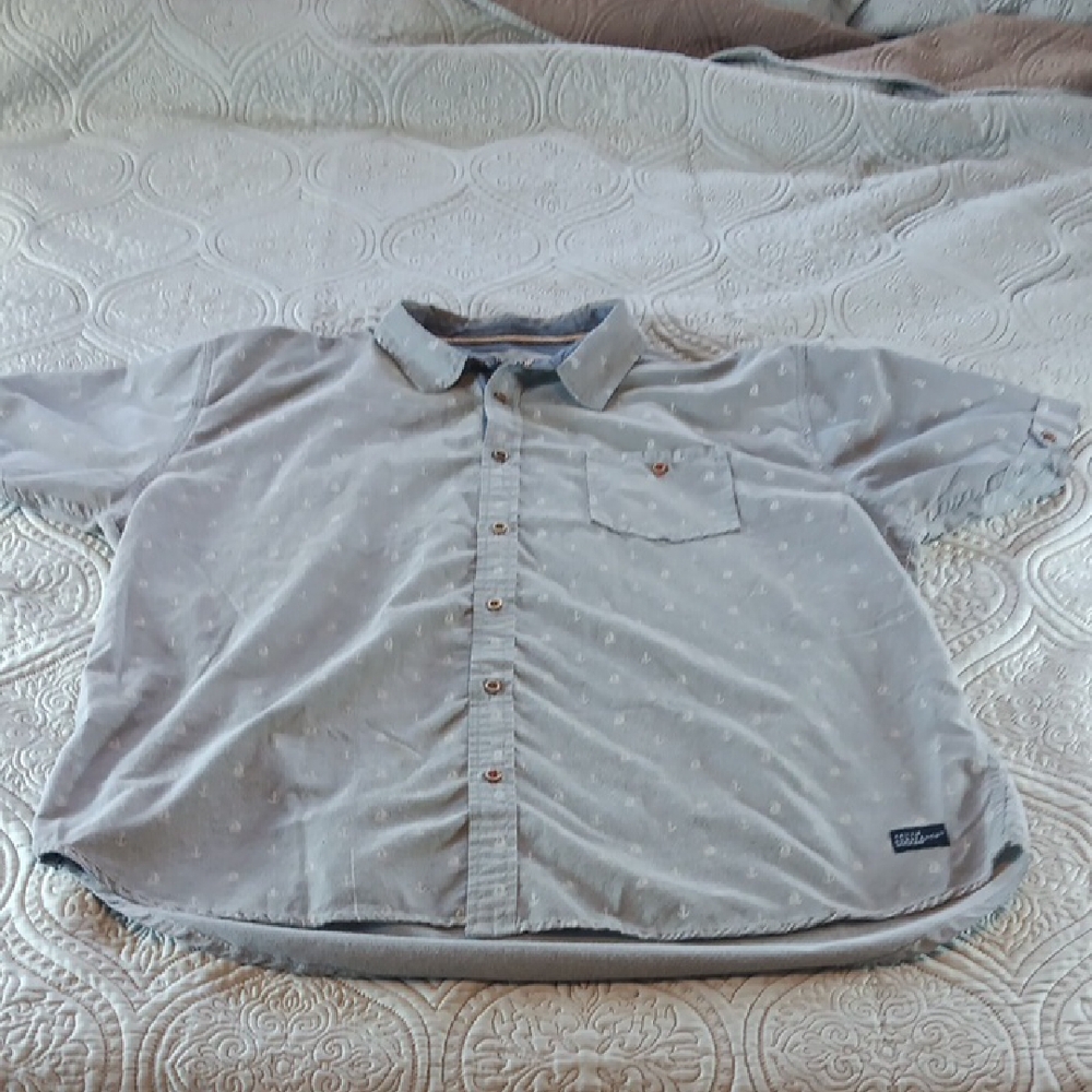 Men's Truth Substance Common Sense  Gray Short Sleeve Nautical‎ Shirt 3XL.